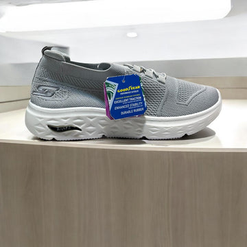 ULTRA GO MAX CASHION LACES SKECHERS FOR LADIES (GREY)
