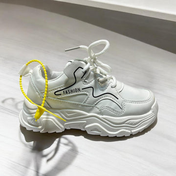 BABY LACES JOGGERS WHITE
