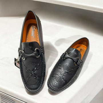 Knitted Leather Moza By Don Carlos (Black)