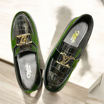 LATEST LV SHINNY LOFFERS (BLACK)