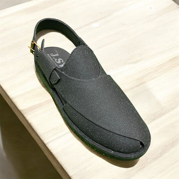 BLACK SPARKLY PESHAWARI CHAPPAL