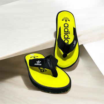 ADDIDAS FLIP FLOP SUMMER SLIPPER BLACK AND YELLOW