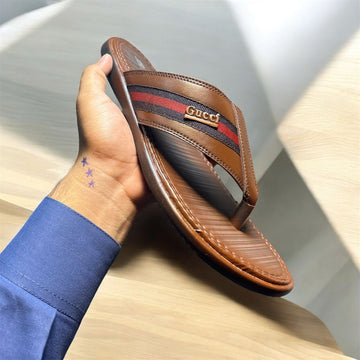 GUCCI BLACK FLIP FLOP BROWN