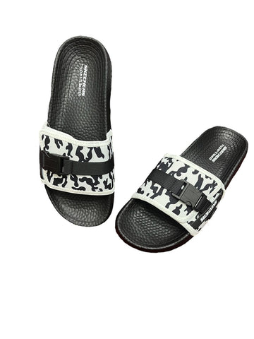 SKETCHERS SLIDS WHITE+BLACK