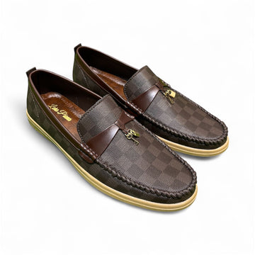 BROWN TEX LOAFFERS
