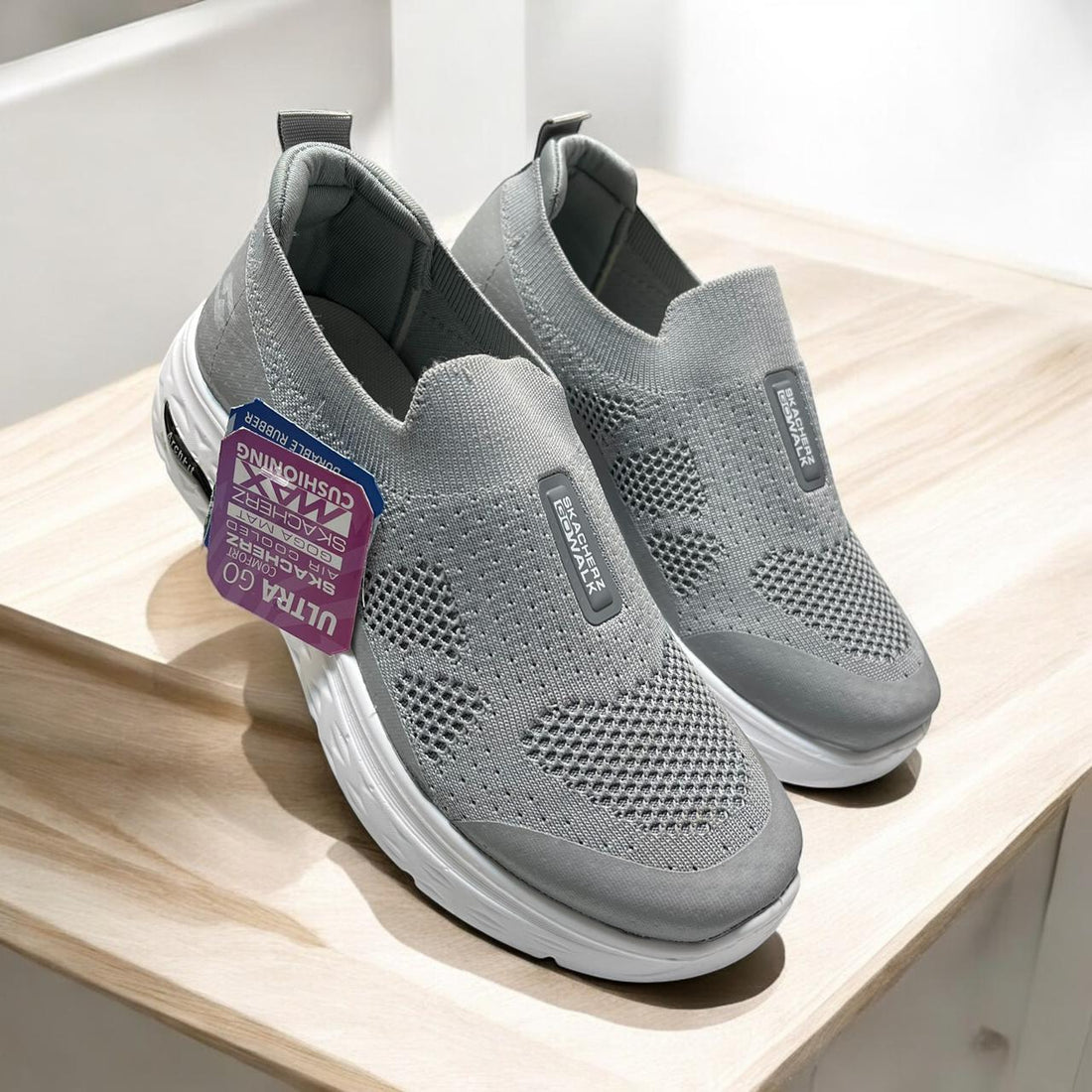 ULTRA GO MAX CASHION SKECHERS FOR LADIES LSB002 (GREY)