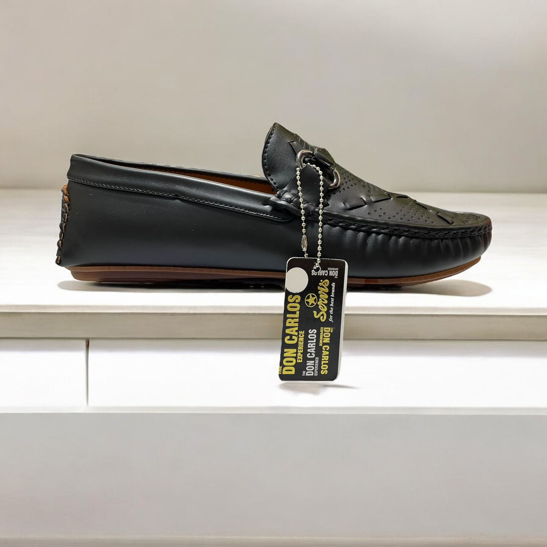 Knitted Leather Moza By Don Carlos (Black)