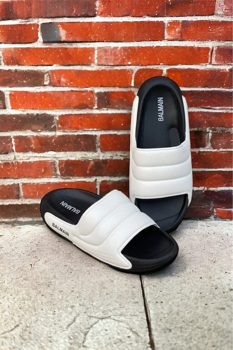 New Balmain slipper white  ( A - 0047 )