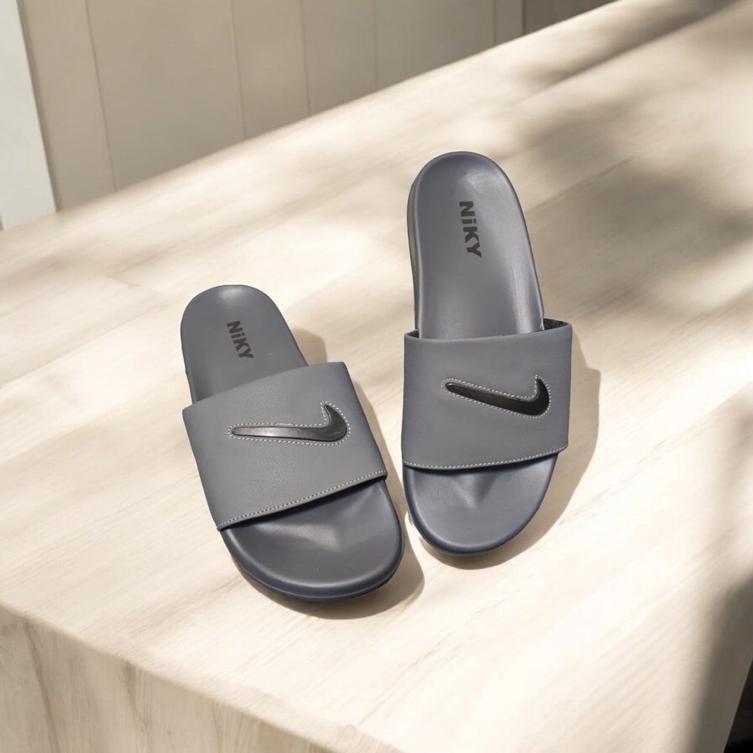 NIKY SLIPPER GRAY ( NS - 002 )
