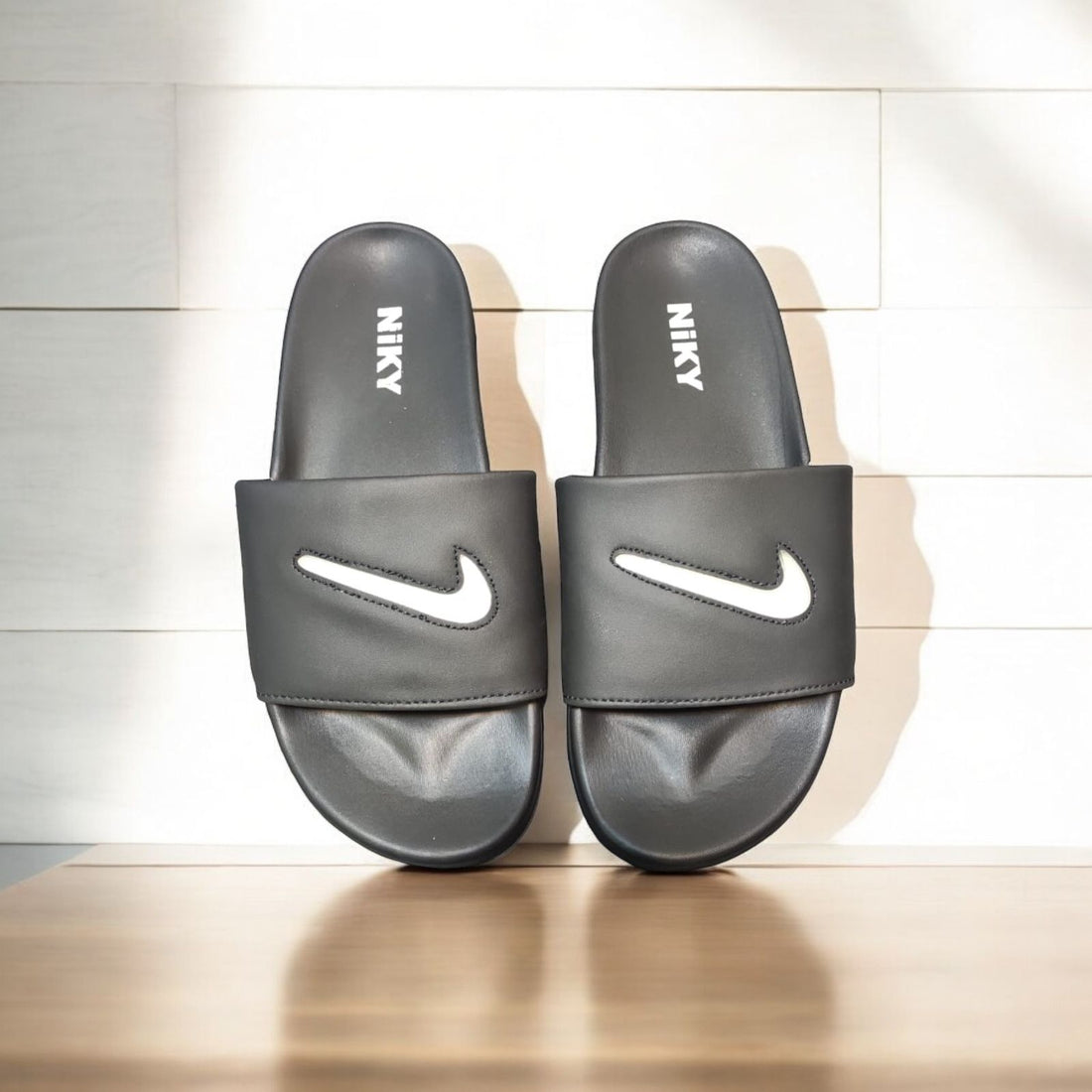 NIKY SLIPPER BLACK ( NS - 001 )
