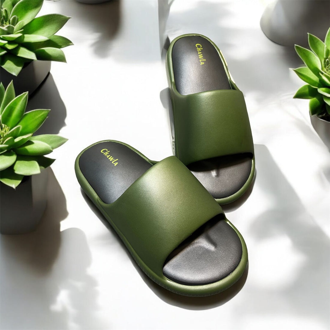 CHAWLA SLIDES COLOR GREEN