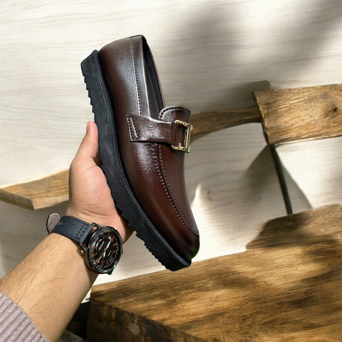 LATEST SHINNY LOAFFERS (MEHROON)