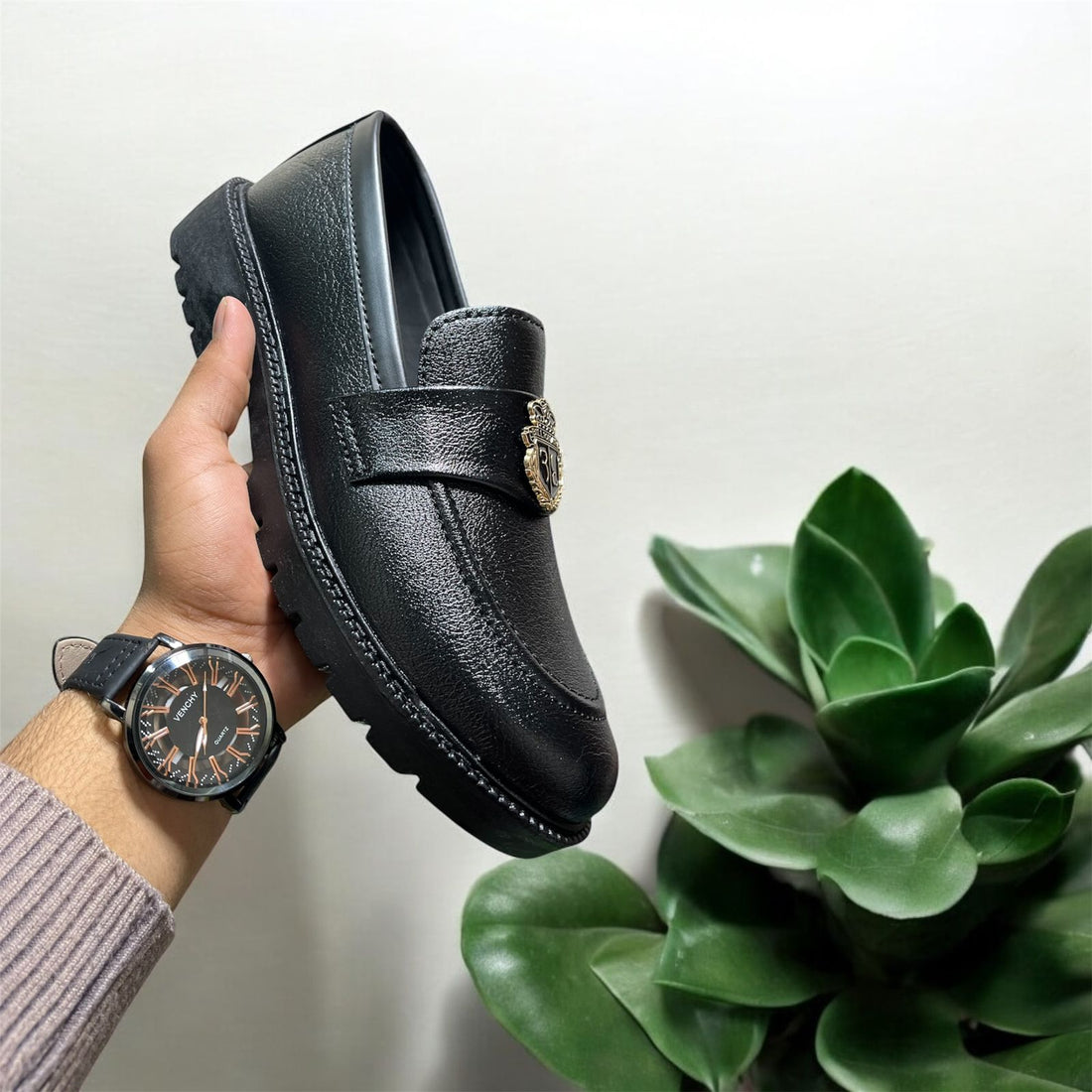 LATEST BILLIONAIRE SHINNY LOAFFERS (BLACK)