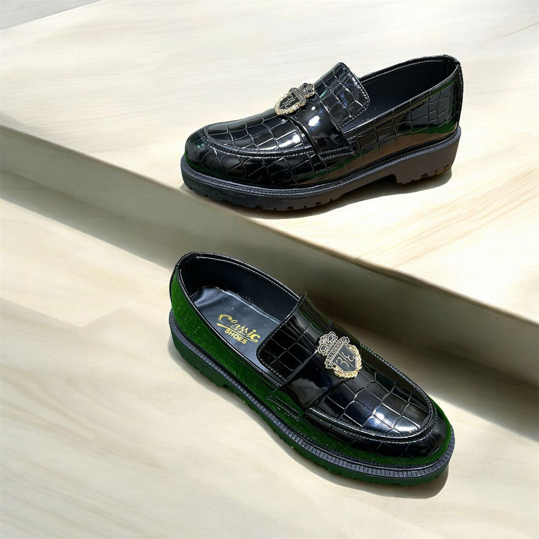 BILLIONAIRE SHINNY LOAFFERS (BLACK)