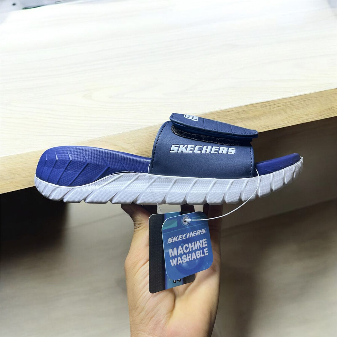 IMPORTED SKETCHER GO WALK SLIDES (USA2 NAVY)