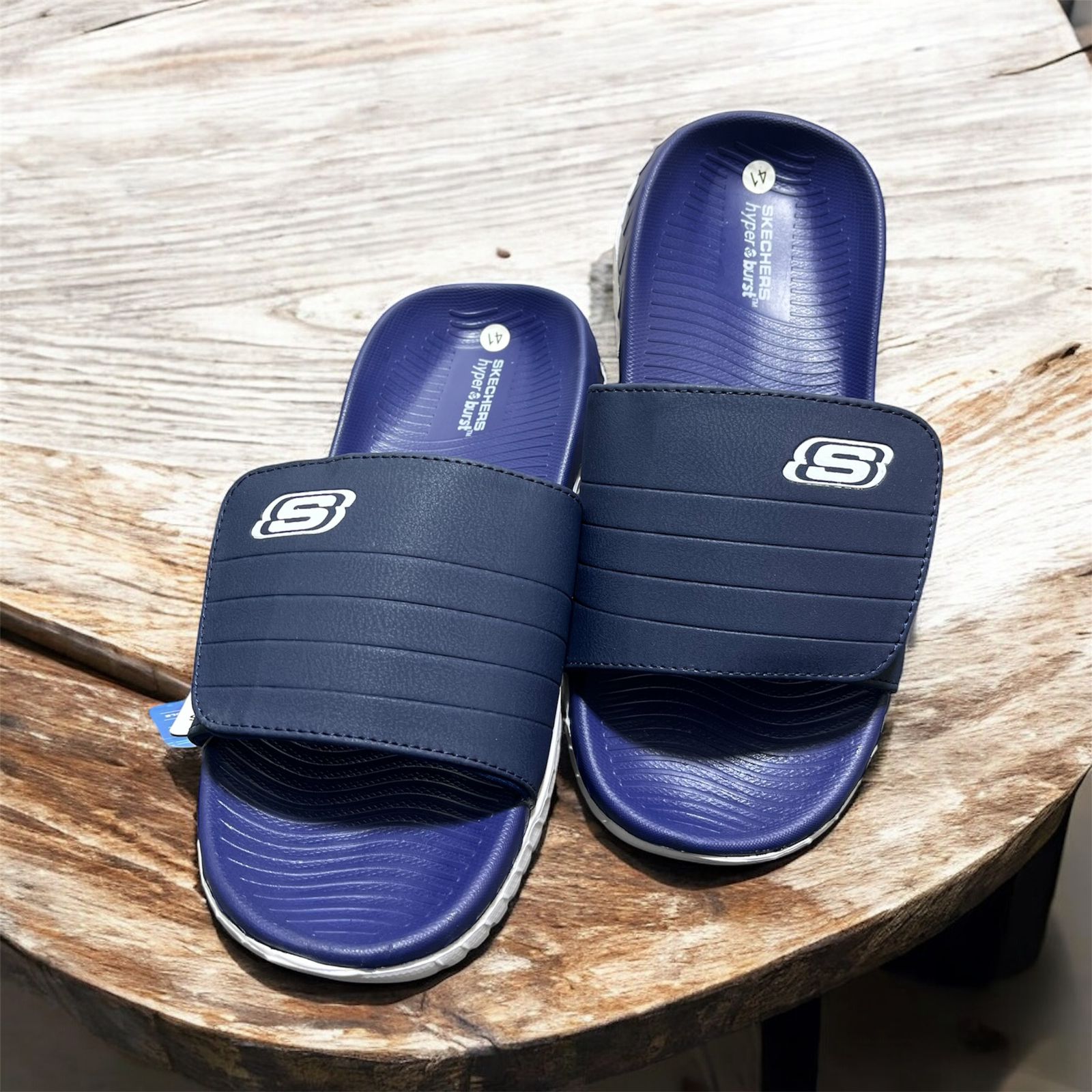 IMPORTED SKETCHER GO WALK SLIDES (USA2 NAVY)