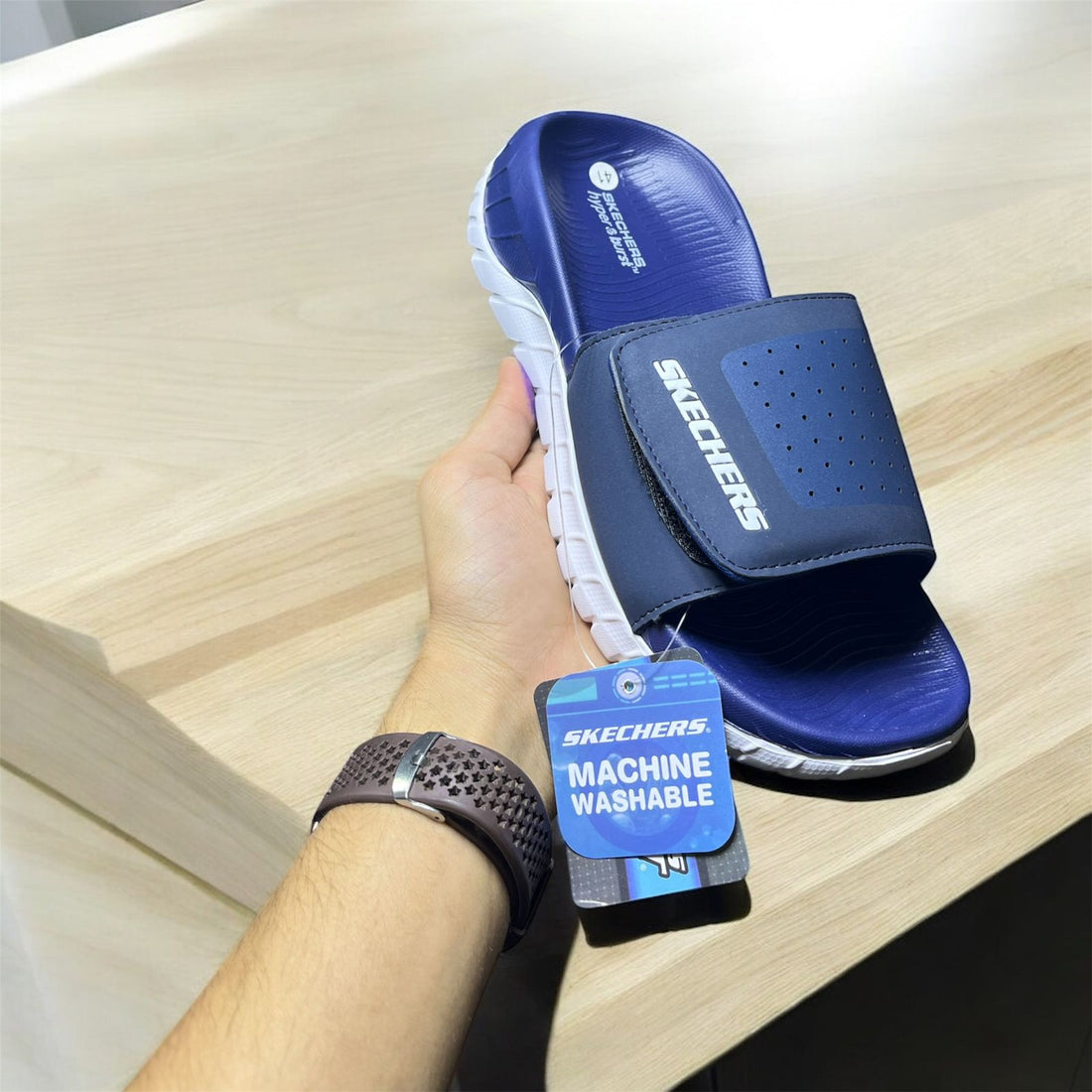 IMPORTED SKETCHER GO WALK SLIDES (USA1 NAVY)