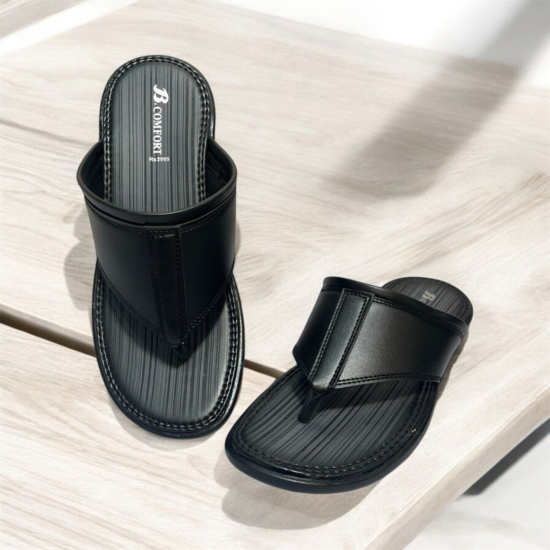 B COMFORT BLACK FLIP FLOP