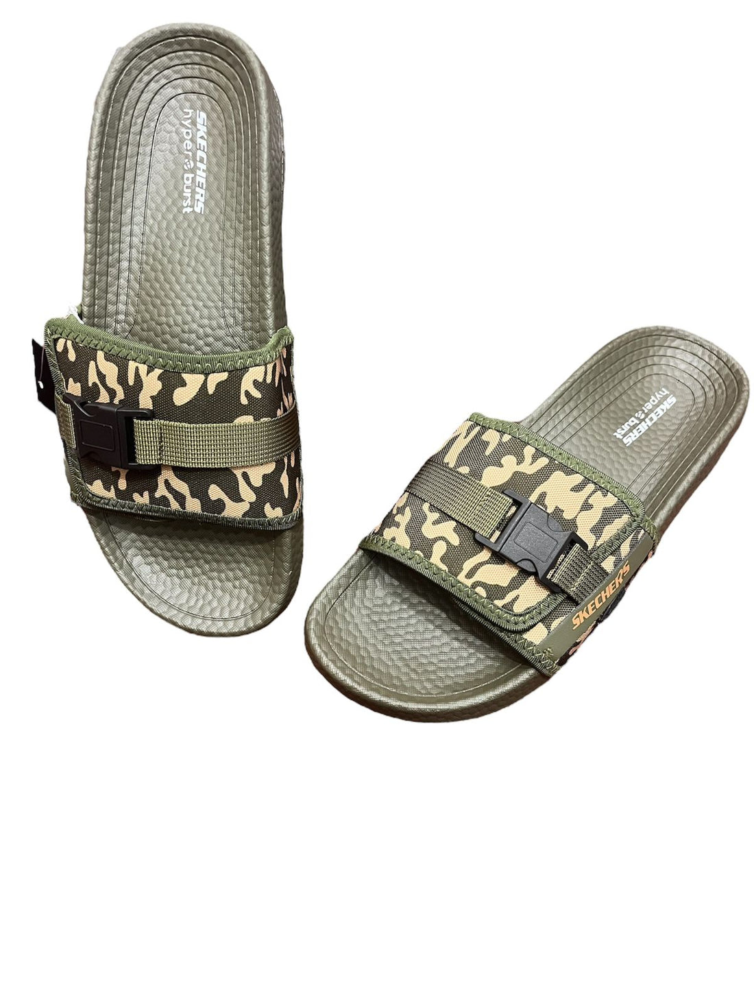 SKETCHERS SLIDS CAMO GREEN