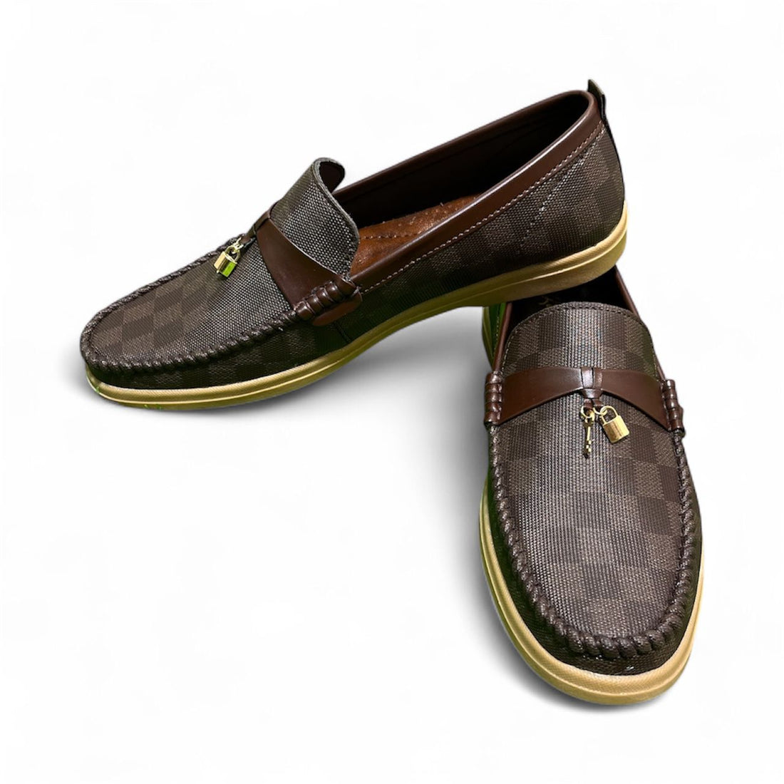 BROWN TEX LOAFFERS