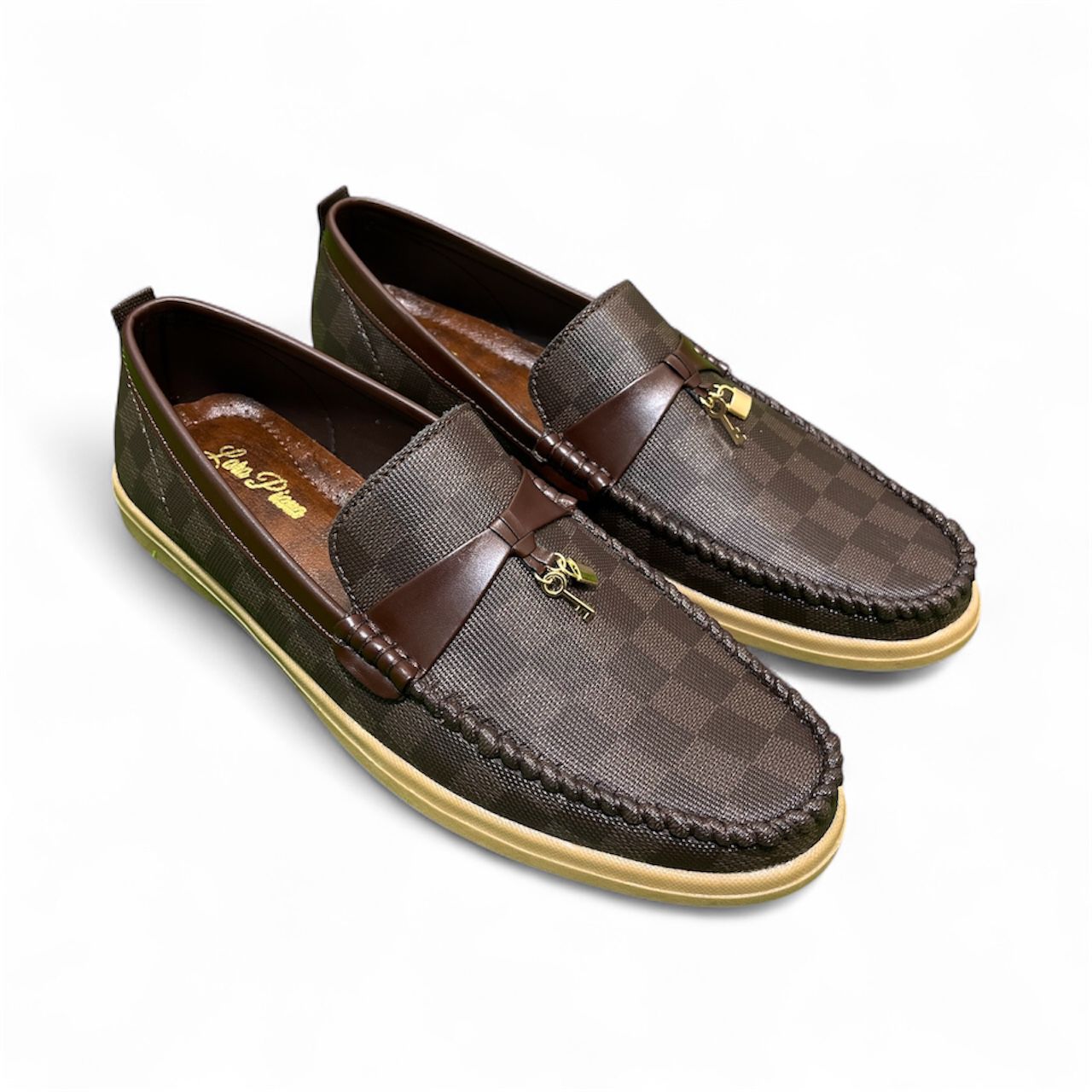 BROWN TEX LOAFFERS